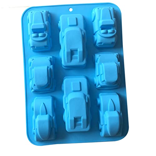 KOCKSHION Silikonform Auto für DIY Kuchen Fondant Schokolade Nicht Klebend Entformen für Kreative Backprojekte für Zuhause und Konditoreien Blau von KOCKSHION