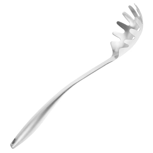 KOCKSHION Spaghettilöffel Spaghetti-server- Nudelsieb Nudelfilter Küchensieb Küchenzubehör Küchenlöffel Nudellöffel Nudeln Sieb Küchengerät Edelstahl 316 Silber von KOCKSHION