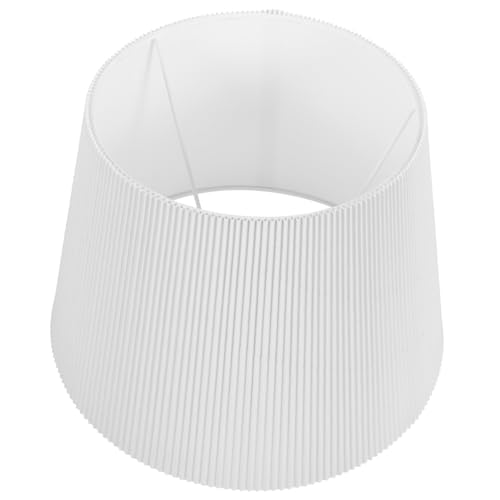 KOCKSHION Stoff Lampenschirm Weiß für Tischlampen und Stehlampen Dekorativer Ersatzschirm mit Einfachem Design Weiches Licht für Schreibtisch Nachttisch und Zimmer Leichte Montage von KOCKSHION