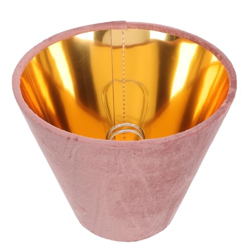 KOCKSHION Stoff Lampenschirm mit Goldfarbener Innenbeschichtung Stabile Tischlampe Abdeckung Vielseitiger Lampenschirm für Schlafzimmer und Wohnräume Einfache Montage Langlebiges Material von KOCKSHION