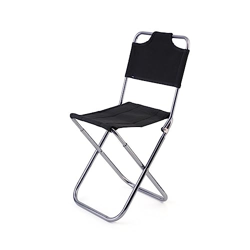 KOCKSHION Portable Aluminiumlegierung Klappstuhl Mit Rückenlehne Campingstuhl Für Outdoor Reisen Und Zuhause Tragfähigkeit Bis Schwarz von KOCKSHION
