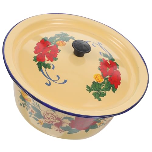 KOCKSHION Vintage Emaille Schüssel mit Deckel Robuste Rührschüssel für Küche Vielseitig Einsetzbar als Suppenschüssel Obstschale und mit Feiner Verarbeitung und Elegantem Design KOCKSHION Vintage Emaille Schüssel mit Deckel Robuste Rührschüssel für Küche Vielseitig Einsetzbar als Suppenschüssel Obstschale und mit Feiner Verarbeitung und Elegantem Design von KOCKSHION