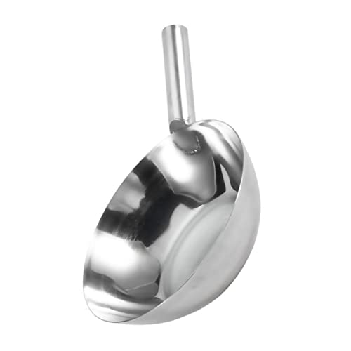 KOCKSHION Wasser Schöpfkelle aus Handheld Flache Laffe zum Wasserschöpfen und Nudelkochen über Offenem Feuer Robust und Langlebig für Küche und Garten von KOCKSHION