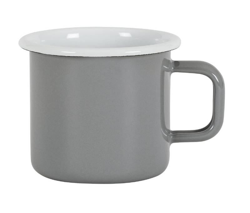KOCKUMS® Tasse Emaille Kaffeetasse Teetasse Mug von Kockums 370ml Farbe: kockums grey, Emaille von KOCKUMS®