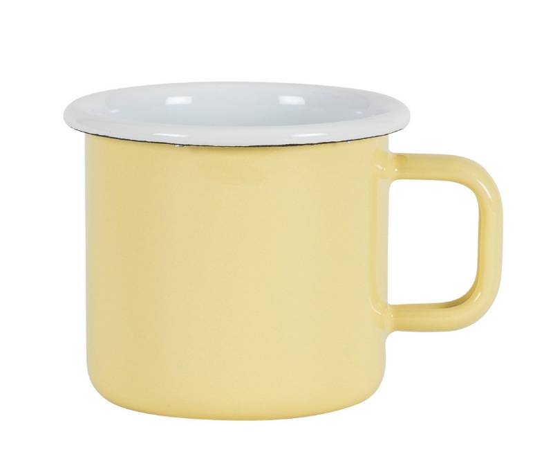 KOCKUMS® Tasse Emaille Kaffeetasse Teetasse Mug von Kockums 370ml Farbe: yellow, Emaille von KOCKUMS®