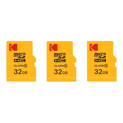 KODAK 3 Stück Micro-SDHC-Speicherkarten 32 GB mit Adapter – Speicherlösung mit hoher Geschwindigkeit von KODAK