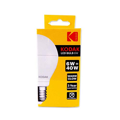 KODAK LED-Glühbirne C37 – E27 – 480 lm – warmweiß 3000 K – 6 W – 40 W – Nicht dimmbar KODAK LED-Glühbirne C37 – E27 – 480 lm – warmweiß 3000 K – 6 W – 40 W – Nicht dimmbar von KODAK
