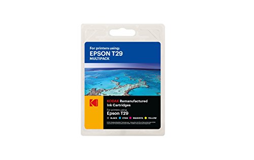 Kodak Supplies 185E002921 Tinte (4) 305 Seiten schwarz und 300 Seiten color 4x 12ml multicolor passend für Epson XP335 kompatibel zu C13T29864012 von Kodak Supplies