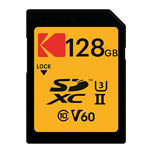 Kodak Ultra Pro SD-Speicherkarte 128 GB, UHS-II U3 V60, Lesegeschwindigkeit bis 300MB/s und Schreibgeschwindigkeit bis 160MB/s Kodak Ultra Pro SD-Speicherkarte 128 GB, UHS-II U3 V60, Lesegeschwindigkeit bis 300MB/s und Schreibgeschwindigkeit bis 160MB/s von KODAK