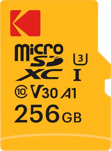 Kodak Ultra microSD-Speicherkarte 256 GB, UHS-I U3 V30 A1, Lesegeschwindigkeit bis 95 MB/s und Schreibgeschwindigkeit bis 85 MB/s, inklusive SD Adapter Kodak Ultra microSD-Speicherkarte 256 GB, UHS-I U3 V30 A1, Lesegeschwindigkeit bis 95 MB/s und Schreibgeschwindigkeit bis 85 MB/s, inklusive SD Adapter von KODAK