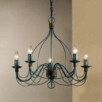Gebraucht] Kögl Kronleuchter Leuchte Lampe Filo 5 Flammig Blauschwarz Metall E14 Dimmbar B-Ware von KÖGL