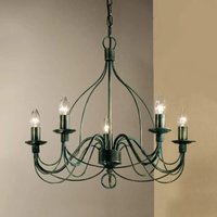 [NEUWERTIG] Kögl Kronleuchter Filo Deckenlampe Deckenleuchte Leuchte 5 Flammig Grün Antik B-Ware von KÖGL