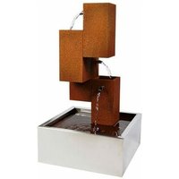 Gartenbrunnen Wasserspiel Brunnen led 65 cm Cortenstahl Edelstahl-Becken 32005 - Köhko von KÖHKO