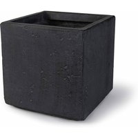 Köhko - Blumenkübel aus Fiberglas Pflanztopf 26x26x26 cm dunkelgrau Quadrat von KÖHKO