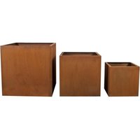 Designer-Blumenkübel aus Cortenstahl vivo 46 x 46 x 38 cm Pflanztopf in Edelrost-Optik in Quaderform - Köhko Designer-Blumenkübel aus Cortenstahl vivo 46 x 46 x 38 cm Pflanztopf in Edelrost-Optik in Quaderform - Köhko von KÖHKO