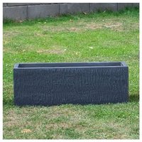 Köhko - Designer-Pflanztrog Rock aus Magnesiumoxid (MgO) 80 x 31 x 30 cm Pflanzkübel in Schieferoptik 61002-80 von KÖHKO