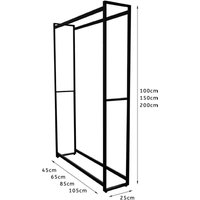 Montixx Kaminholzregal Brennholz-u.Feuerholzregal Kaminholzständer Kaminholzhalter aus Metall schwarzpulver beschichtet Ständer abstellbar Montixx Kaminholzregal Brennholz-u.Feuerholzregal Kaminholzständer Kaminholzhalter aus Metall schwarzpulver beschichtet Ständer abstellbar von KÖHKO