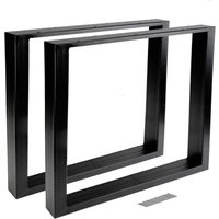 Montixx® 2er Set (1 Paar) Tischkufen& Tischbeine Tischuntergestell Möbelfüße B90 cm x H72 cm von KÖHKO