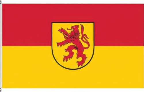 KÖNIGSBANNER Zertifizierte Flagge Fahne Bräunlingen - VS 20 x 30cm - Kleinfahne mit zwei Befestigungsbändern aus deutscher Flaggen-Manufaktur von KÖNIGSBANNER