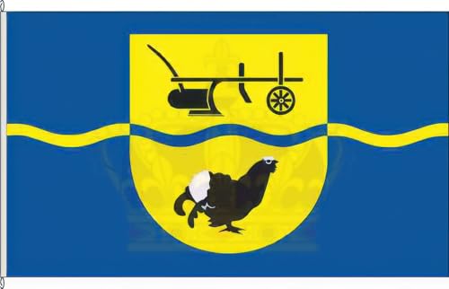 KÖNIGSBANNER Zertifizierte Flagge Fahne Dellstedt - HEI 120 x 300cm - Bannerflagge mit Holzquerstab und Met.Karabinerhaken aus deutscher Flaggen-Manufaktur KÖNIGSBANNER Zertifizierte Flagge Fahne Dellstedt - HEI 120 x 300cm - Bannerflagge mit Holzquerstab und Met.Karabinerhaken aus deutscher Flaggen-Manufaktur von KÖNIGSBANNER