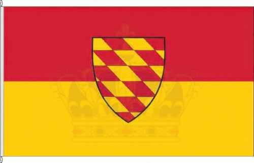 KÖNIGSBANNER Zertifizierte Flagge Fahne Fronhofen - SIM 20 x 30cm - Kleinfahne mit zwei Befestigungsbändern aus deutscher Flaggen-Manufaktur KÖNIGSBANNER Zertifizierte Flagge Fahne Fronhofen - SIM 20 x 30cm - Kleinfahne mit zwei Befestigungsbändern aus deutscher Flaggen-Manufaktur von KÖNIGSBANNER