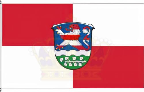 KÖNIGSBANNER Zertifizierte Flagge Fahne Neuental - HR 120 x 300cm - Bannerflagge mit Holzquerstab und Met.Karabinerhaken aus deutscher Flaggen-Manufaktur KÖNIGSBANNER Zertifizierte Flagge Fahne Neuental - HR 120 x 300cm - Bannerflagge mit Holzquerstab und Met.Karabinerhaken aus deutscher Flaggen-Manufaktur von KÖNIGSBANNER