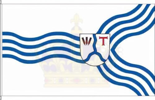 KÖNIGSBANNER Zertifizierte Flagge Fahne Trierscheid - AW 80 x 200cm- Bannerflagge mit Holzquerstab und Met.Karabinerhaken aus deutscher Flaggen-Manufaktur KÖNIGSBANNER Zertifizierte Flagge Fahne Trierscheid - AW 80 x 200cm- Bannerflagge mit Holzquerstab und Met.Karabinerhaken aus deutscher Flaggen-Manufaktur von KÖNIGSBANNER