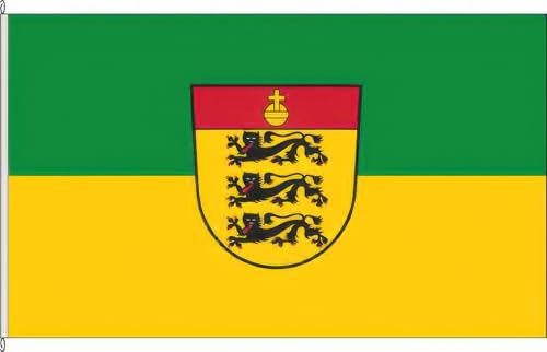 KÖNIGSBANNER Zertifizierte Flagge Fahne Waldburg - RV 150 x 400cm - Bannerflagge mit Holzquerstab und Met.Karabinerhaken aus deutscher Flaggen-Manufaktur KÖNIGSBANNER Zertifizierte Flagge Fahne Waldburg - RV 150 x 400cm - Bannerflagge mit Holzquerstab und Met.Karabinerhaken aus deutscher Flaggen-Manufaktur von KÖNIGSBANNER