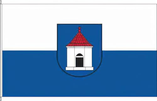 KÖNIGSBANNER Zertifizierte Flagge Fahne Wolpertswende - RV 30 x 45cm - Autoflagge doppelt gesäumt mit premium Halterung aus deutscher Flaggen-Manufaktur von KÖNIGSBANNER