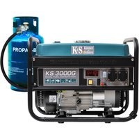Könner&söhnen - ks 3000 g Hybrid Stromerzeuger 3000 Watt, dual fuel Benzin/LPG, 2x16A (230V), 12V, Automatischer Voltregler(AVR), Ölmangelsicherung, von KÖNNER & SÖHNEN