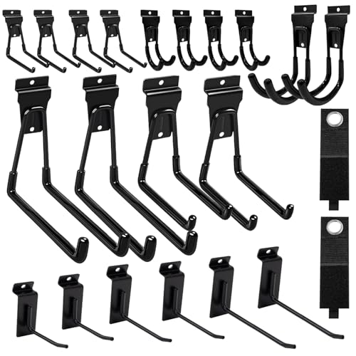 KOFANI Slatwall Zubehör, robuste Lamellenwand-Haken, verschiedene Größen, Wandhaken für Leitern, Fahrräder, Garage und Gartengeräte, platzsparend, 22 Stück KOFANI Slatwall Zubehör, robuste Lamellenwand-Haken, verschiedene Größen, Wandhaken für Leitern, Fahrräder, Garage und Gartengeräte, platzsparend, 22 Stück von KOFANI
