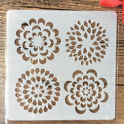 Schablonen zum Malen, 1 Stück, 13 cm Blätter, Baum-Zeichenschablone zum Malen auf Holz, Wand, Stoff, Möbel, Boden, Schablonen für Bastelprojekte, Stil 6 von KOFORULAIG