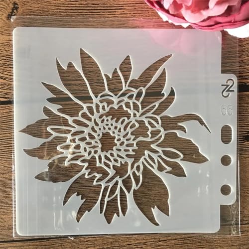 Schablonen zum Malen, 14 x 13 cm, Blumen-Zeichenschablone zum Malen auf Holz, Wand, Stoff, Möbel, Boden, Schablonen für Bastelprojekte, Stil 2 von KOFORULAIG