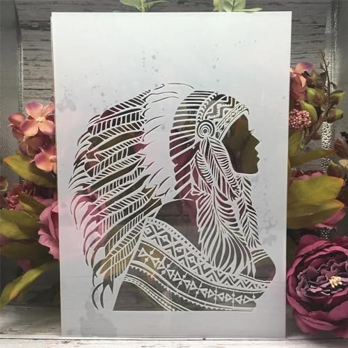 Schablonen zum Malen, A4, 29 cm, Mondstraße, Baum Nacht, Zeichenschablone zum Malen auf Holz, Wand, Stoff, Möbel, Boden, Schablonen für Bastelprojekte, Stil 10 von KOFORULAIG