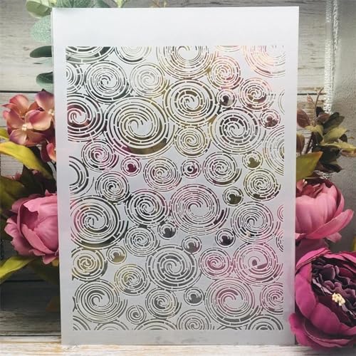 Schablonen zum Malen, A4, 29 cm, Mondstraße, Baum Nacht, Zeichenschablone zum Malen auf Holz, Wand, Stoff, Möbel, Boden, Schablonen für Bastelprojekte, Stil 9 von KOFORULAIG