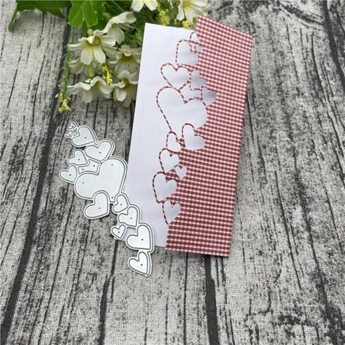 Scrapbooking-Vorlagen, 6,2 x 12,5 cm, Herz-Spitzenrand, Metall-Stanzformen für Scrapbooking, Alben, Prägung, Papier, Karten, Dekoration Scrapbooking-Vorlagen, 6,2 x 12,5 cm, Herz-Spitzenrand, Metall-Stanzformen für Scrapbooking, Alben, Prägung, Papier, Karten, Dekoration von KOFORULAIG