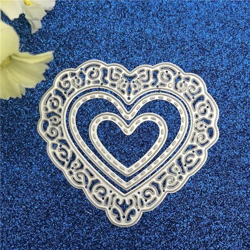 Scrapbooking-Vorlagen, 8,3 x 7,7 cm, Liebesherz, Metall-Stanzformen für Scrapbooking, Prägung, Fotoalbum, Papierkarten, Dekoration Scrapbooking-Vorlagen, 8,3 x 7,7 cm, Liebesherz, Metall-Stanzformen für Scrapbooking, Prägung, Fotoalbum, Papierkarten, Dekoration von KOFORULAIG