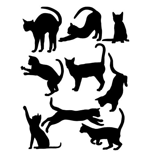 Kofun DIY Removable Wandaufkleber, Vinyl Kunst DIY Zitat Katzen Wand Aufkleber Wandbild Aufkleber Home Room Decor schwarz von KOFUN