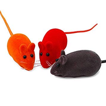 KOFUN Furry Simulation Mäuse Ratte Maus Katze Kätzchen Spielen Spielzeug Squeak Noise Sound Lustige 5 Stück Farben nach dem Zufallsprinzip von KOFUN