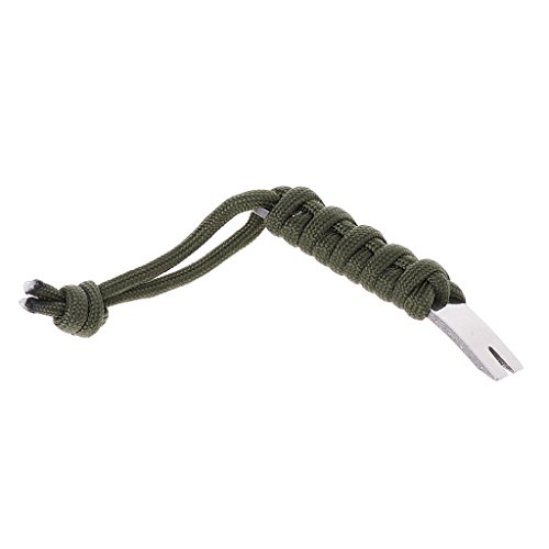 Kofun Stemmeisen, Mini EDC Werkzeug Crank Crowbar Pocket Stemmeisen Paracord Schaber Öffner Wickler Heftklammer von Kofun