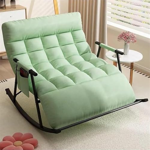 KOGTYB Versized Rocking Chair Indoor Rocking Chairs Modern Wide Rocker Chair Comfy Upholstered Rocking Chair Double Rocking Recliner Chair(Green) von KOGTYB