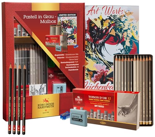 KOH-I-NOOR Kreativbox Pastell in Grau - Malbox von KOH-I-NOOR
