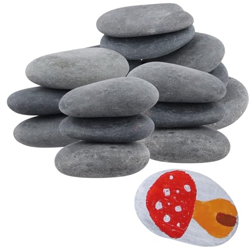 KOHAND 20 Stück Malsteine, natürliche Flusssteine zum Malen, 5-8 cm graue Malkiesel, Steinmalsteine für Kunstprojekte KOHAND 20 Stück Malsteine, natürliche Flusssteine zum Malen, 5-8 cm graue Malkiesel, Steinmalsteine für Kunstprojekte von KOHAND