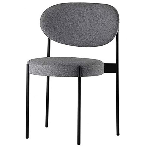 KOHARA Stühle Esszimmerstühle Zeitgenössische Designer-Loungesessel, Samtrückenlehne, gepolsterter Sitz, Küchenstuhl aus Schmiedeeisen, Tragkraft 130 kg, 41 x 41 x 83 cm (Farbe: Grau) von KOHARA