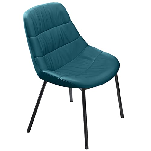 KOHARA Stühle Esszimmerstühle im modernen Design, 2er-Set – Metallbeine und gepolsterter Sitz – Esszimmer, Lounge, Wartezimmer, Rezeption (Farbe: Blau) von KOHARA