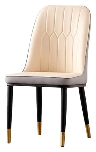 KOHARA Stuhl Esszimmerstühle Küche Wohnzimmerstühle Verdicktes Stuhlkissen Wasserdichter Leder-Loungesessel mit Metallbeinen Stühle/Ys03/Größe von KOHARA