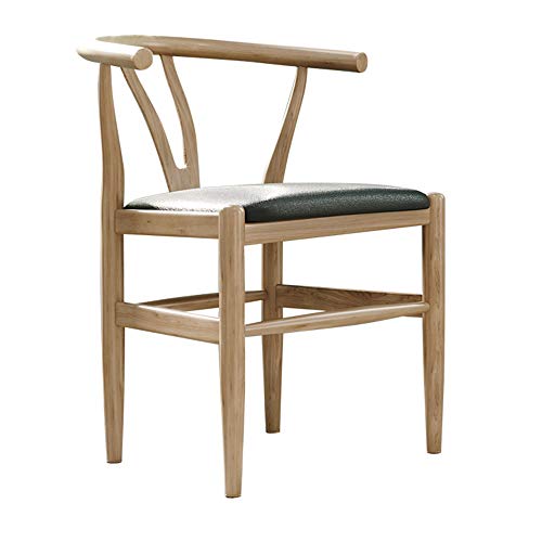 KOHARA Wohnzimmerstühle, PU-Lederstuhl, Thermotransfer-Metallrahmen mit Armlehnen, Loungesessel, ergonomischer Taishi-Stuhl, Nenntragfähigkeit: 150 kg (Farbe: Holzfarbe) von KOHARA