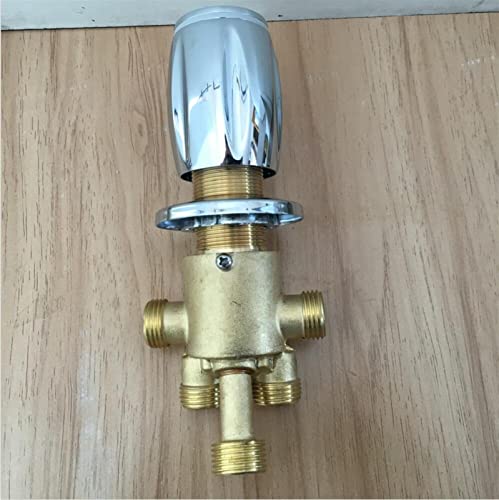KOHKA Convenience Split Type Wasserhahn 5-Loch-Wasserabscheider 2-in-3-out-Funktion Dreiteiliges Set Heiß- und Kaltwasser-Mischventil-Schalterhahn (Color : G Mixed Water Valve) von KOHKA