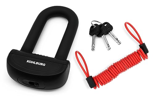 KOHLBURG sicheres Motorradschloss - Bremsscheibenschloss mit höchster Sicherheitsstufe 10plus von 10 - Hinterradschloss 16mm stark - Diebstahlsicherung für Motorrad Moped Vespa Roller & Scooter KOHLBURG sicheres Motorradschloss - Bremsscheibenschloss mit höchster Sicherheitsstufe 10plus von 10 - Hinterradschloss 16mm stark - Diebstahlsicherung für Motorrad Moped Vespa Roller & Scooter von KOHLBURG