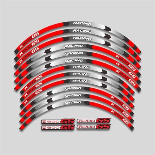 19''17''Motorradzubehör Räder Aufkleber Felgenreifen Streifenband Wasserdichte Dekorative Aufkleber Für R1200GS R1200 GS R1200GS Felgenaufkleber(F) von KOHLLS